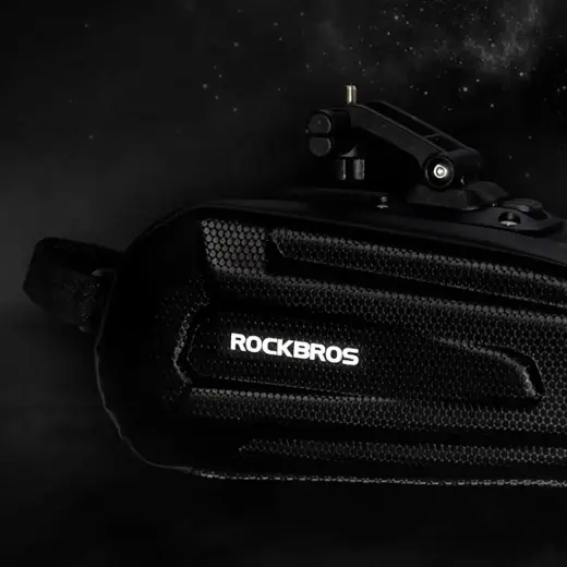 Rockbros B69 bicycle saddle bag 1.7l with easy release system - black Фото num