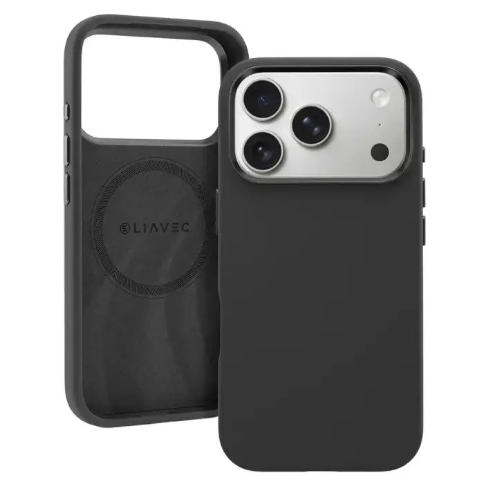 Liavec Silky phone case with MagSafe support for iPhone 17 Pro black