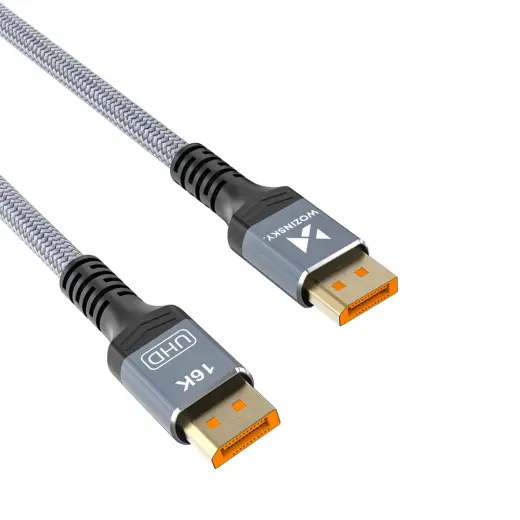 Wozinsky WPS-16AYL1S DisplayPort 2.1 Cable VESA Certified 80 Gb|s 16K@60Hz 8K@120Hz 4K@240Hz HDR HDCP DSC 1m - Black