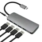 Qoltec Hub Adapter USB-C 3.1 5in1 | 4x USB 3.0 | DC Фото num