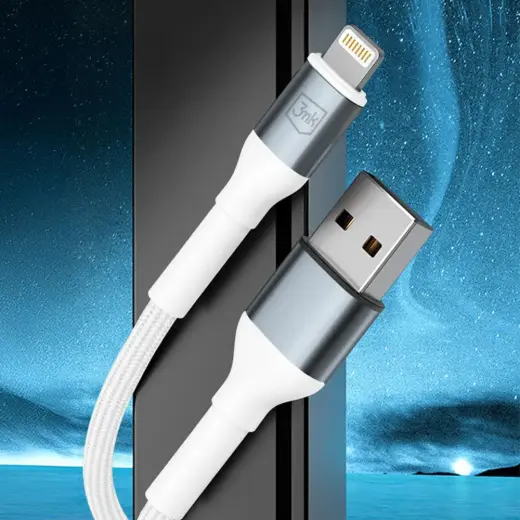 3mk 3mk Cable 3mk Hyper Cable N-SERIES USB-A | Lightning 2m 5V|2.4A 12W | white Foto 4