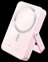 Enerģijas krātuve Verbatim Charge n Go 10000mAh Magnetic Wireless Charge Pink ar Statīvu