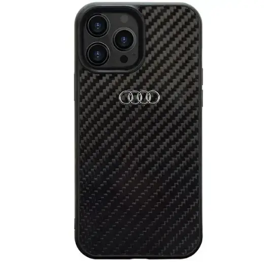 Audi Carbon Fiber iPhone 14 Pro 6.1" black hardcase AU-TPUPCIP14P-R8/D2-BK