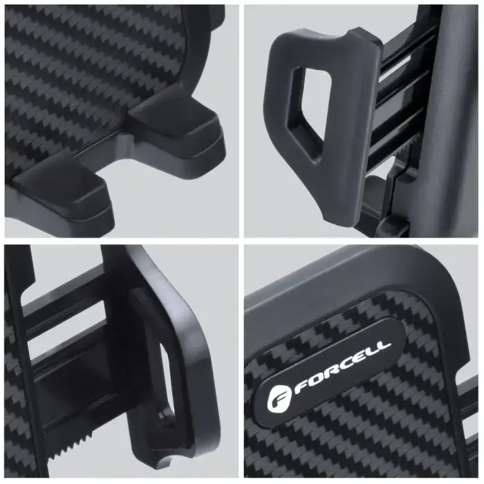 Car phone holder Forcell F-Grip Carbon Bracket mounting arm windshield / dashboard black Photo