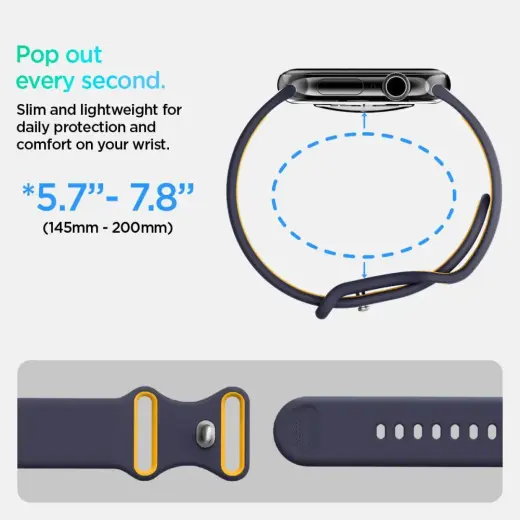SPIGEN NANO POP APPLE WATCH 6 | 7 | 8 | 9 | 10 | SE | ULTRA 1 | 2 (44 | 45 | 46 | 49 MM) BLUEBERRY NAVY Фото num
