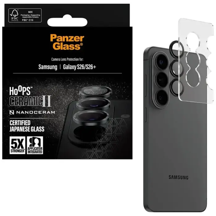 Tempered glass for camera lens PanzerGlass Hoops Ceramic II Lens Protector for Samsung Galaxy S26 / Foto 4