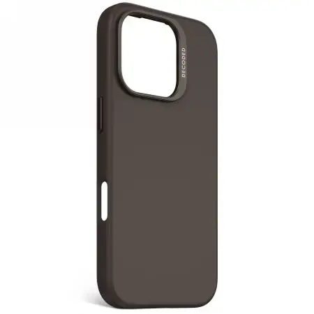 Decoded AntiMicrobial Silicone Backcover with MagSafe for iPhone 16 Pro - Dark Brown Photo