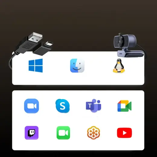 Ugreen USB 4K Ultra HD Webcam - Gray Photo