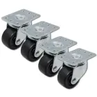 Qoltec Rack castors set  without locking| 4pcs. Foto 3