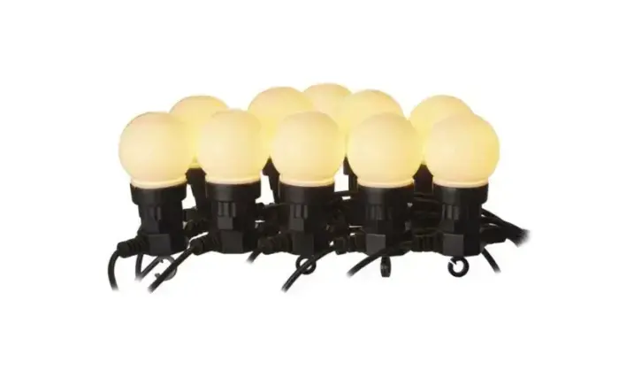 LED garland with 10 bulbs, warm white 3000K, 5W IP44, EMOS