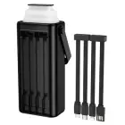 Borofone Power Bank 30000mAh BJ65 High - 2xUSB + Type C - QC 3.0 22,5W + PD 20W with USB, Type C, Lightning and micro USB black (damaged packaging) Foto 7