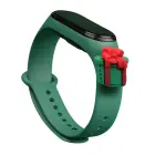 Strap Xmas for Xiaomi Mi Band 3 / 4 Christmas Silicone Strap Bracelet with Gift - Dark Green Foto 1