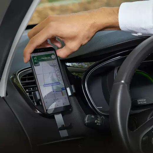 Gravity car smartphone holder with air vent clip Black Photo