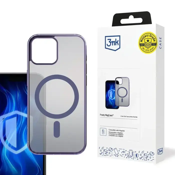 3MK Frosty MagCase iPhone 15 Plus purple