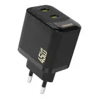 Dudao A28PEU PD 45W GaN 2xUSB Wall Charger - Black Foto 1