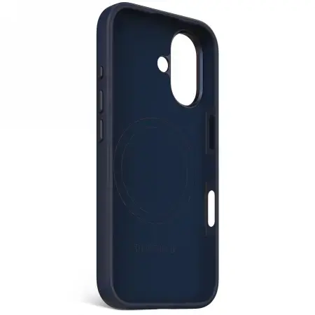 Decoded AntiMicrobial Silicone Backcover Case with MagSafe for iPhone 16 - Navy Blue Photo