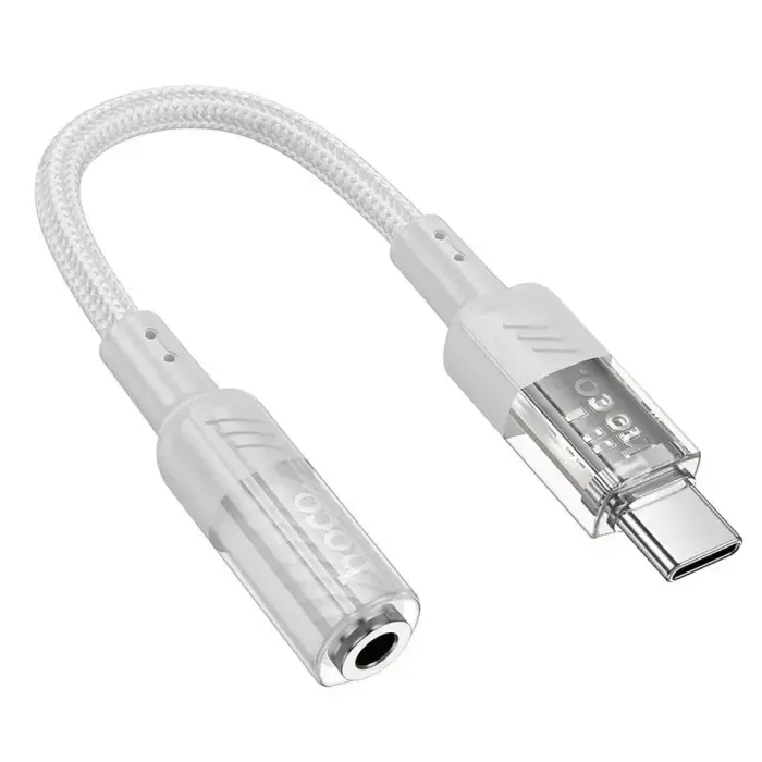 HOCO LS37 адаптер USB-C на 3.5mm | прозрачный серый