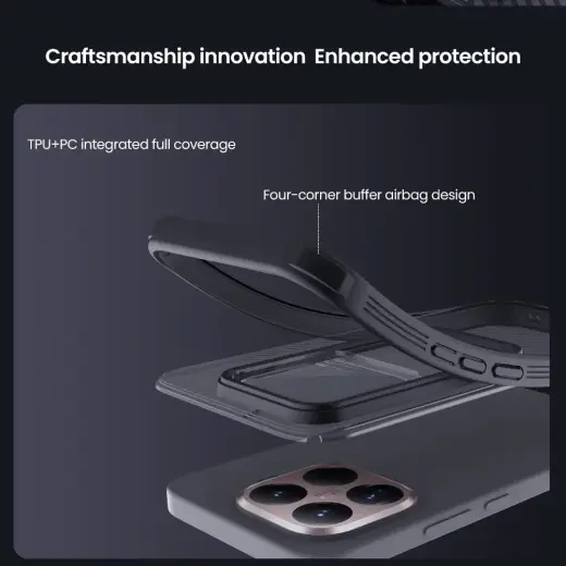 Nillkin CamShield PRO Hard Case for Xiaomi 15T Pro Transparent Black Foto 4