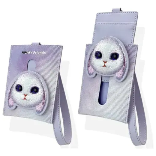 Nimmy Zestaw 3w1 torebka na telefon +     portfel + etui na lokalizator fioletowy|purple Big Eyed Pet 2.0 Rabbit Foto 8