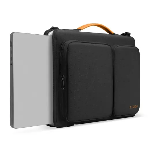 Tech-Protect Defender Bag for Laptop 13-14 - Black and Orange Фото num