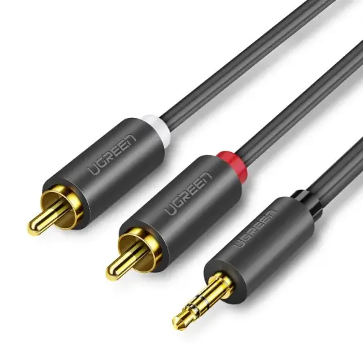 UGREEN AV116 3,5mm Jack to 2RCA (Cinch) Cable 3m (black) Photo