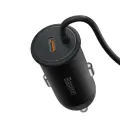 Baseus CW01 Magnetic Car Holder with 15W Wireless Charging + 25W USB-C Car Charger Black Фото num