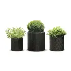 Puķu podu komplekts Cylinder Planters S+M+L brūns — Foto 5