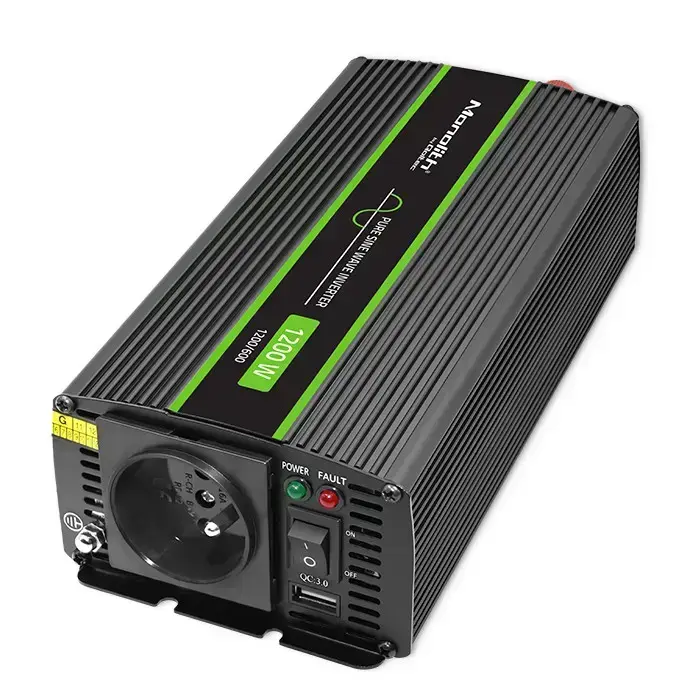 Qoltec Pure Sine Wave Inverter Monolith| 600W | 1200W | 24V to 230V Foto 14