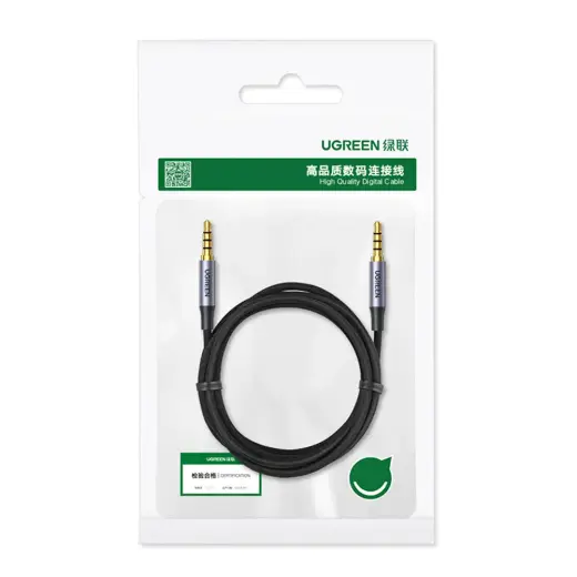 Ugreen cable AUX mini jack 3.5mm cable (male) - 3.5mm mini jack (male) 2m black (AV183) Фото num