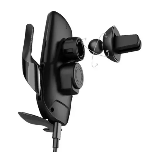 KAKUSIGA KSC-795 car holder with wireless charge 15W black Photo
