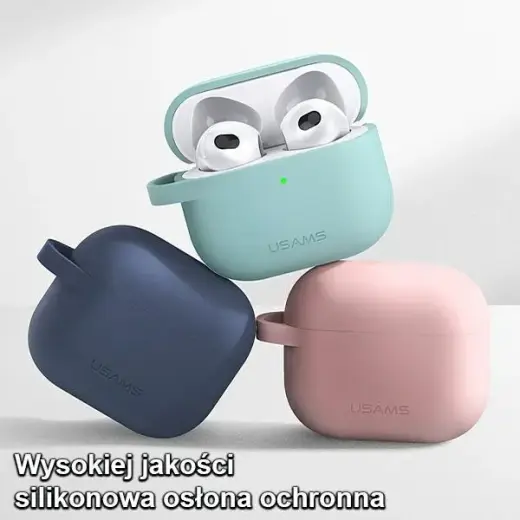 USAMS Etui ochronne do AirPods 3 silicon różowy|pink BH741AP03 (US-BH741) Photo