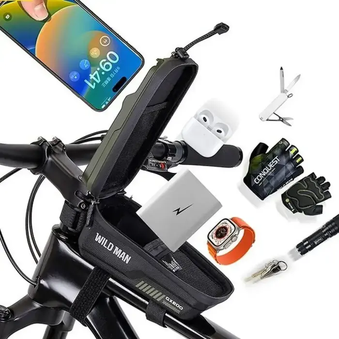 WILDMAN traveling bag for bike frame with zipper 1L (4 "- 7") GX200 green Photo