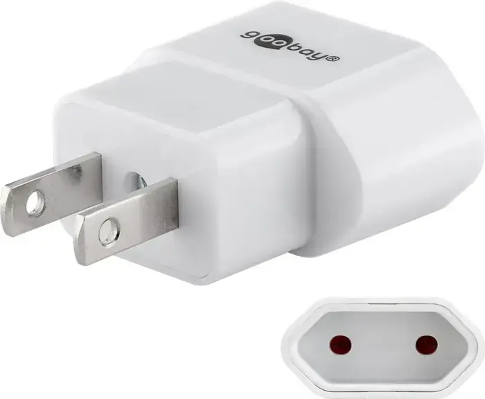 Travel adapter AC/AC Euro socket - US/Japan plug, without earth 10A