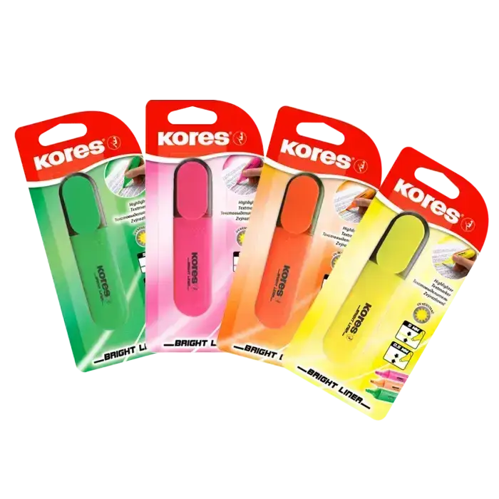 Teksta marķieris KORES BRIGHT LINER zaļš Foto 3