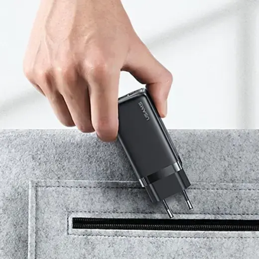 USAMS T47 зарядное устройство | 65W | PD | USB-C, USB-A | черное Фото num