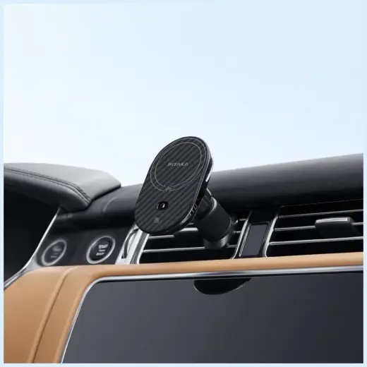 Car mount with wireless charger PITAKA MagEZ Pro 2 Qi2 15W NFC MagSafe black grey Foto 12