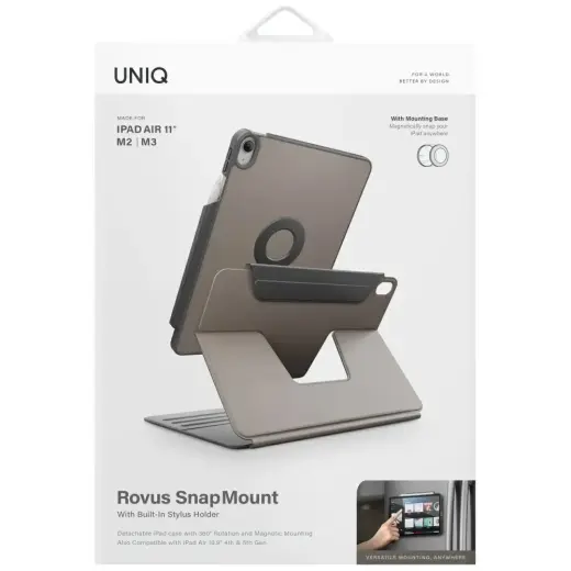 Case UNIQ Rovus Snapmount Magnetic 360 Rotating Detachable for iPad Air 11" (M2|M3) | iPad Air 10.9 Фото num