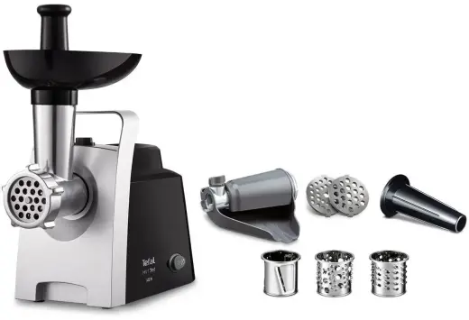 TEFAL gaļas mašīna,1400W, līdz 1,7 kg/min,melna-sudraba Foto 4