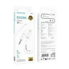 Borofone Cable AUX BL21 Lemon - Lightning to jack 3,5mm - 1 metre white Photo