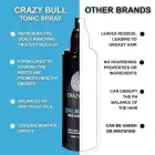 Crazy Bull Hair Tonic for Men - Cooling Hair Growth Spray with Castor Oil & Menthol - Hydrating Anti Frizz Heat Protection Spray for Oily & Dry Scalp  Foto 8