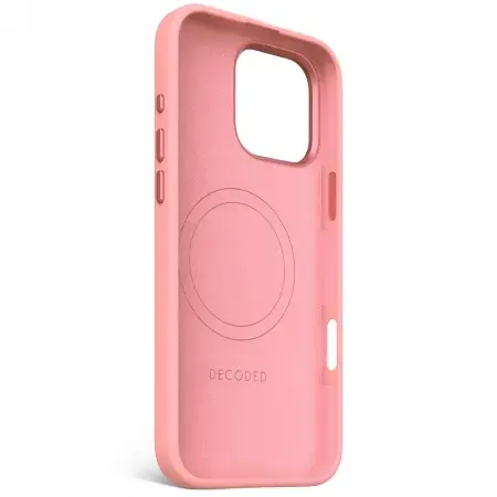 Decoded AntiMicrobial Silicone Stacks Backcover with MagSafe for iPhone 16 Pro Max - Pink Photo