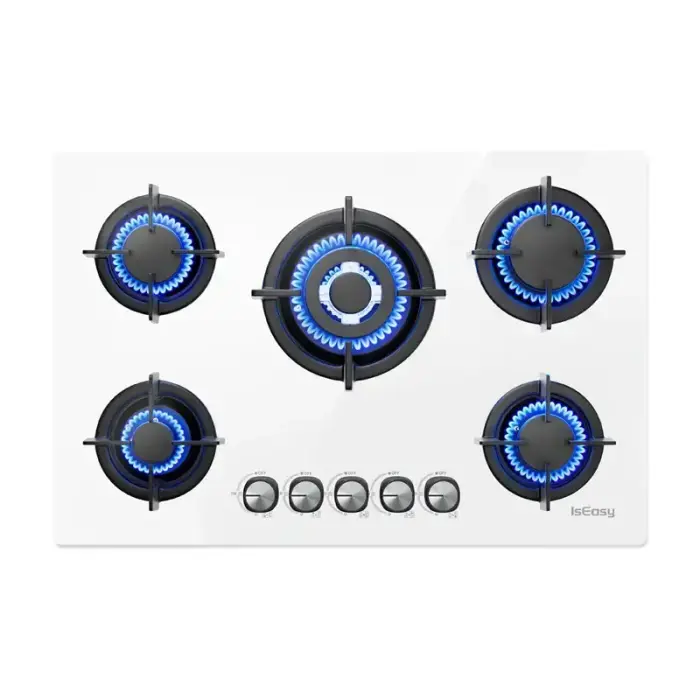 ISEASY MGBG-775 gas hob with 5 burners (white) Foto 2