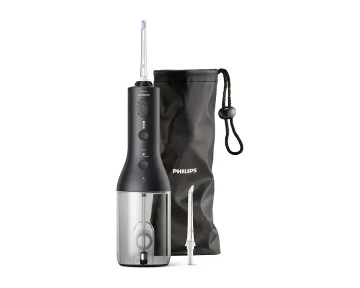 Sonicare Cordless Power Flosser 3000 mutes dobuma irrigators, melns