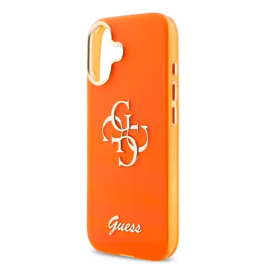 Guess IML 4G Script Metal Logo Case for iPhone 17 Orange Foto 4