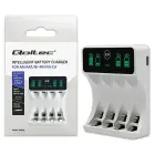Qoltec Battery Charger for Ni-MH type R03 AAA R6 AA | LCD | USB-C cable | White  Foto 10