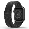 SuperDry Watchband Apple Watch 38|40|41 mm Series 4|5|6|7|8|SE|SE 2 Chainmail czarny|black 41681 Foto 2