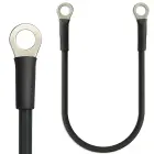 Qoltec Battery cable with connector terminals | Cable with eyelet | 20 cm | Black  Foto 1