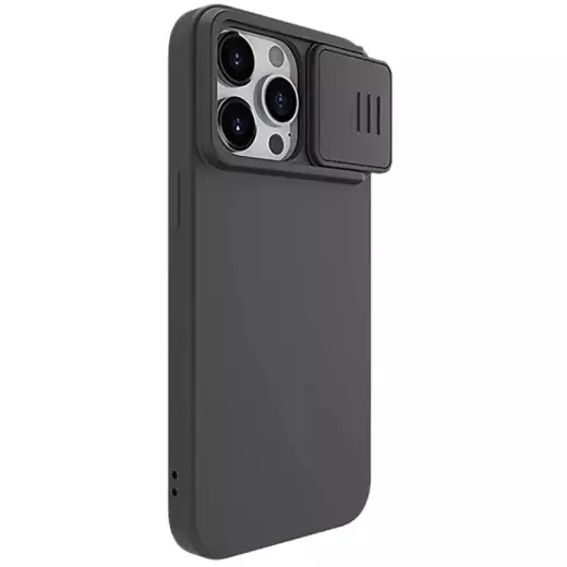 Nillkin CamShield Silky Silicone Case for Iphone 15 Plus black Фото num