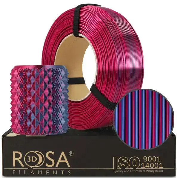 Filaments PLA Silk Midnight City 1.75mm 1kg uzpildes materiāls Rosa3D