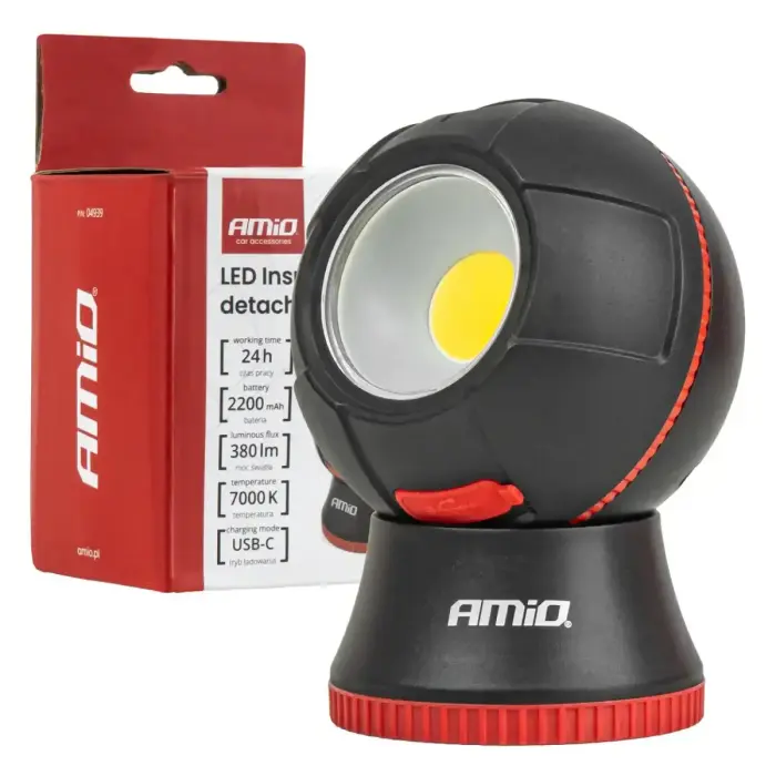 LED Inspection detachable ball lamp 4 W COB 2200 mAh AMIO-04939